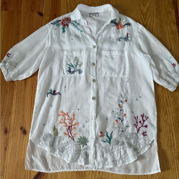 Johnny Was Coralie Oversized Weekend Tunic W22722-5 Women’s SIZE MED Embroidered - Picture 5 of 14